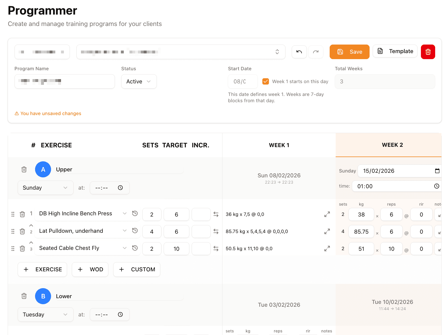 Gainz Coach programmer